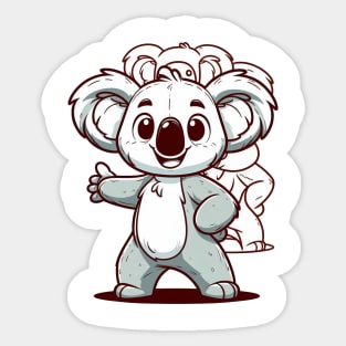 Winsome Koala Sticker